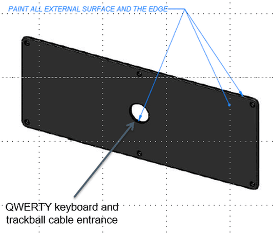 BLIND PLATE FOR COMMERCIAL KEYBOARD