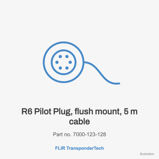 FLIR R6 Pilot Plug, flush mount, 5 m cable (7000-123-128)