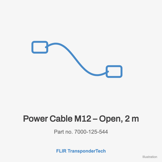FLIR Power Cable M12 – Open, 2 m (7000-125-544)