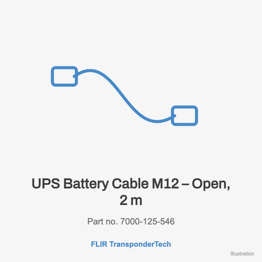 FLIR UPS Battery Cable M12 – Open, 2 m (7000-125-546)