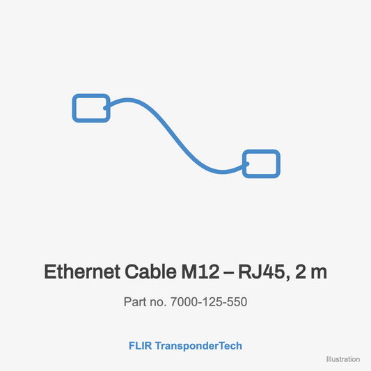FLIR Ethernet Cable M12 – RJ45, 2 m (7000-125-550)