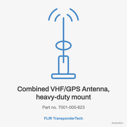 FLIR Combined VHF/GPS Antenna, heavy-duty mount (7001-000-623)