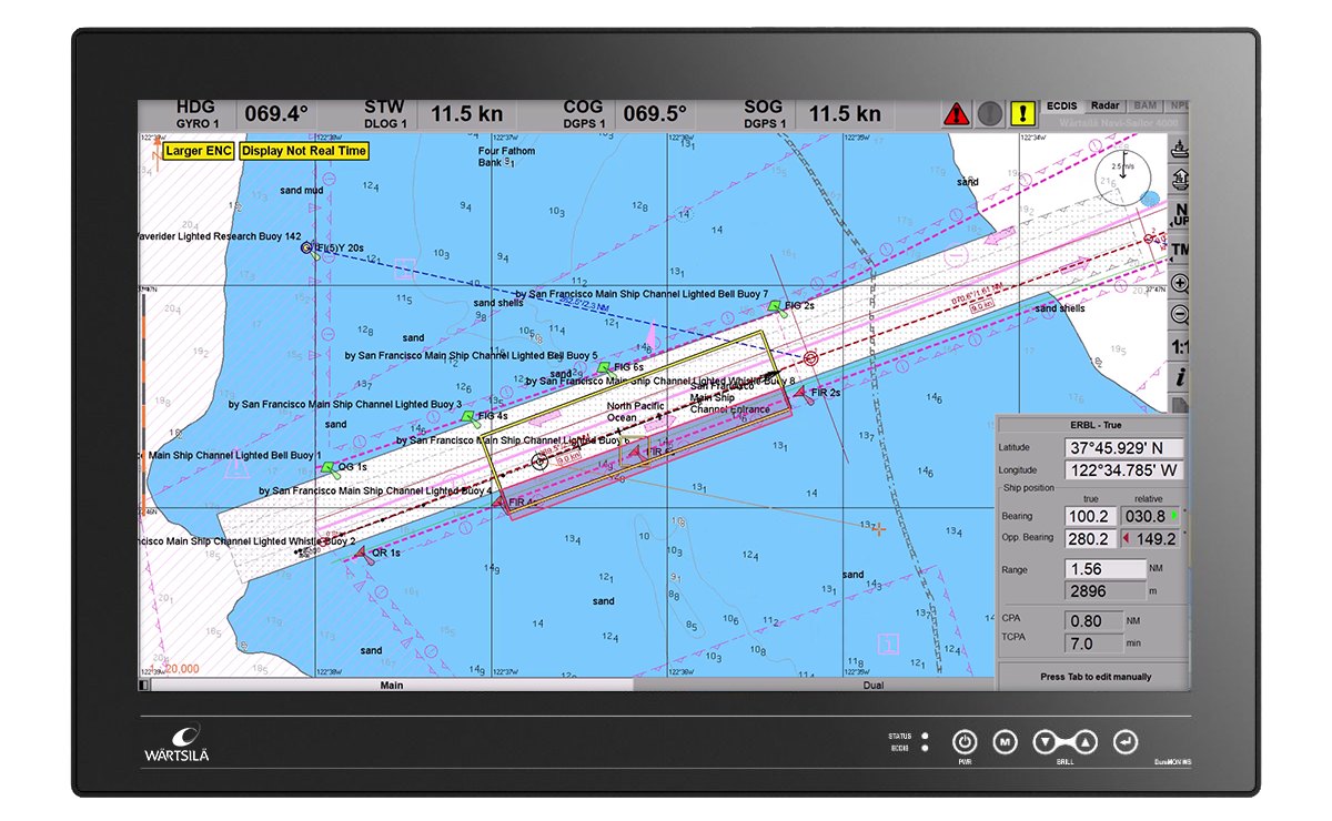 Wärtsilä DuraMON ECDIS display with Navi-Sailor 4000
