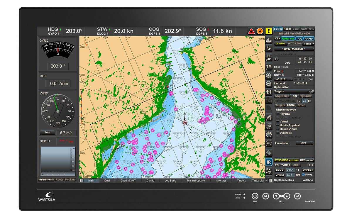 Navi-Sailor 4000 ECDIS with radar overlay